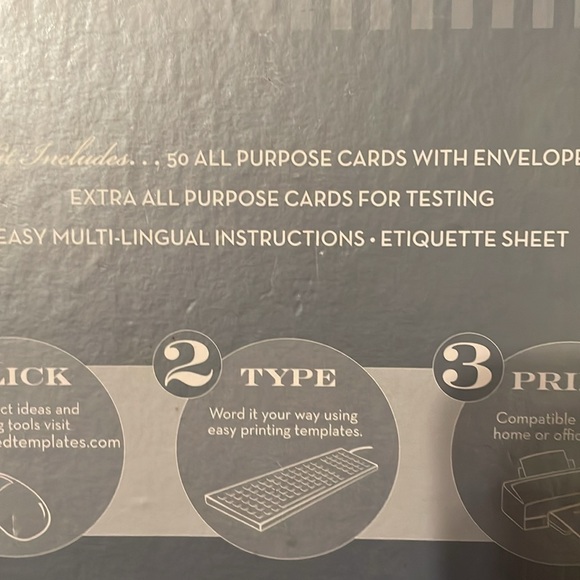 G Squared Print Your Own All Purpose Cards-50 All Purpose Cards & Envelopes - Picture 3 of 5